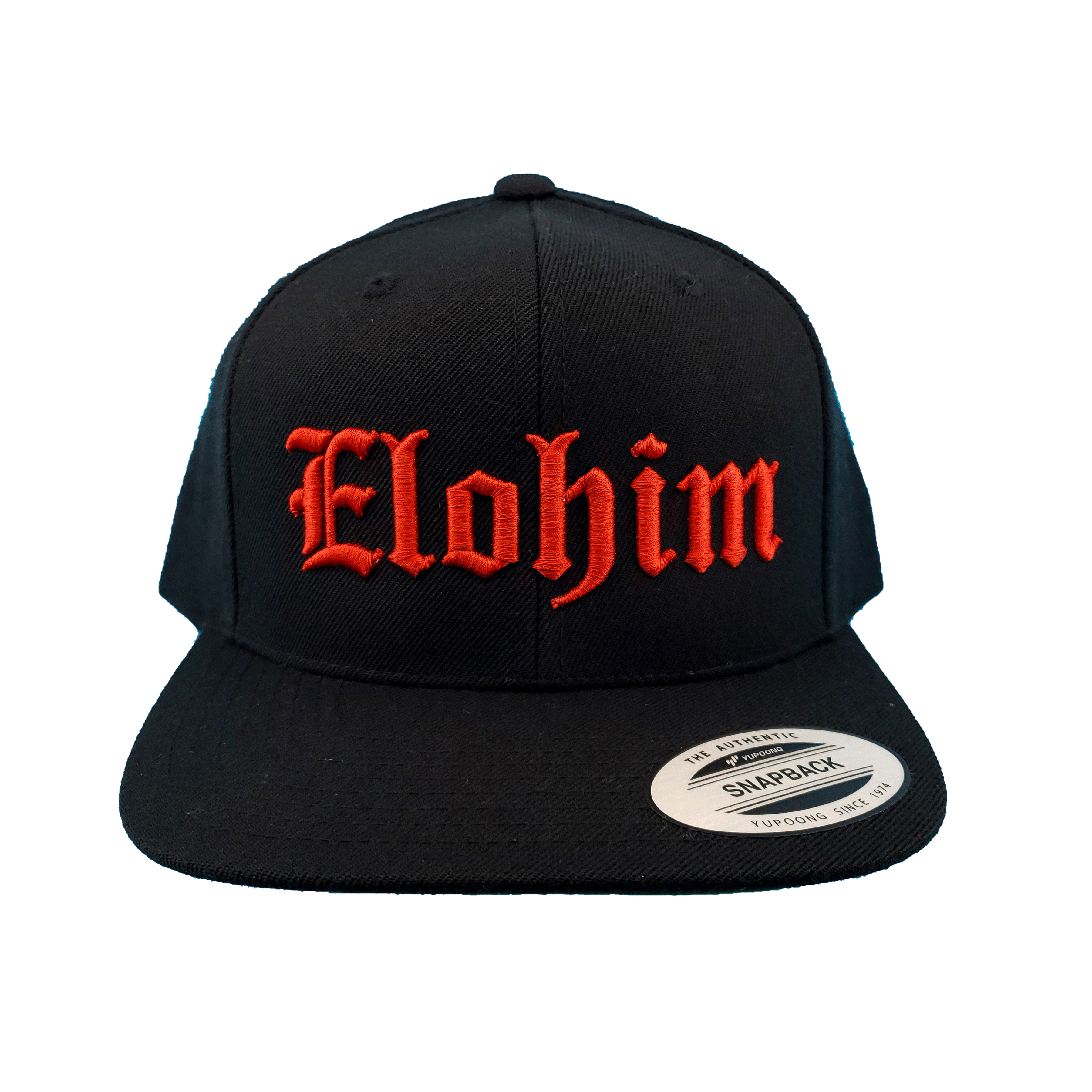 "Elohim" Snapback (Black/Red)